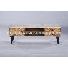 Industrial Vintage Wooden Metal Beine TV Stand